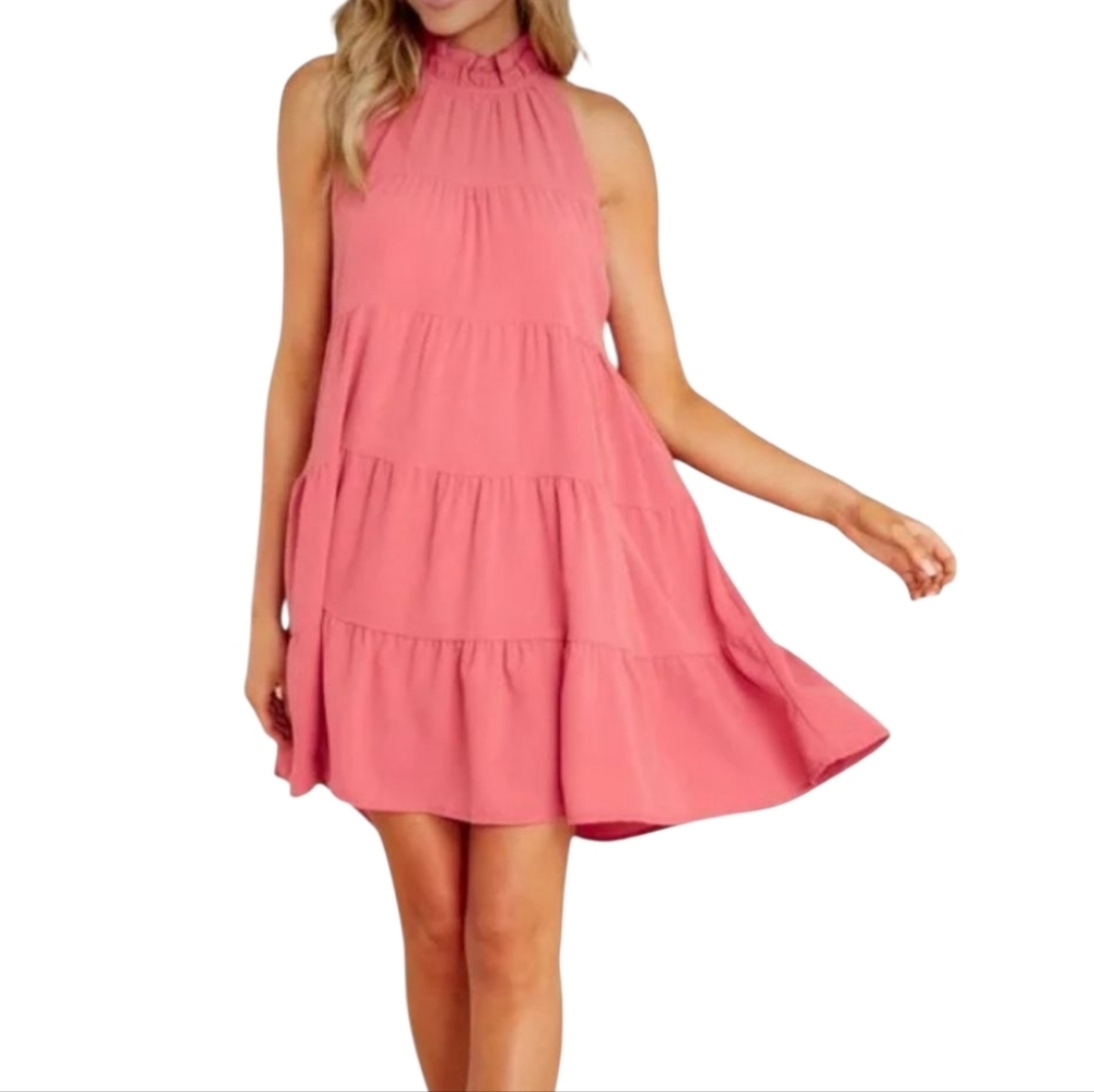 Women's Entro Tiered Sleeveless Dress Sz Small